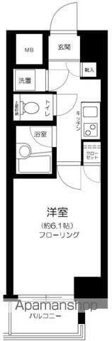 パレステュディオ浜松町(1K/2階)の間取り写真
