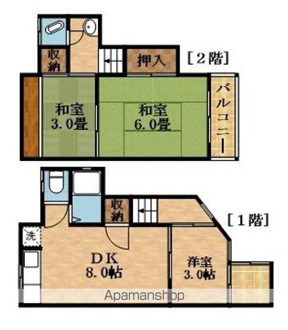 貸家（新森）(3DK)の間取り写真