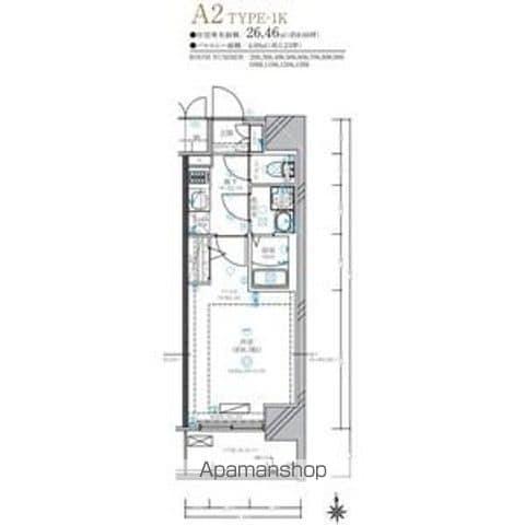 ディアレイシャス名古屋太閤通Ⅳ(1K/12階)の間取り写真