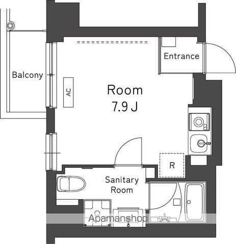 BELLEVIAGE SHINJUKU(1K/4階)の間取り写真