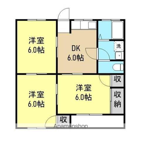 AGAビル(3DK/4階)の間取り写真