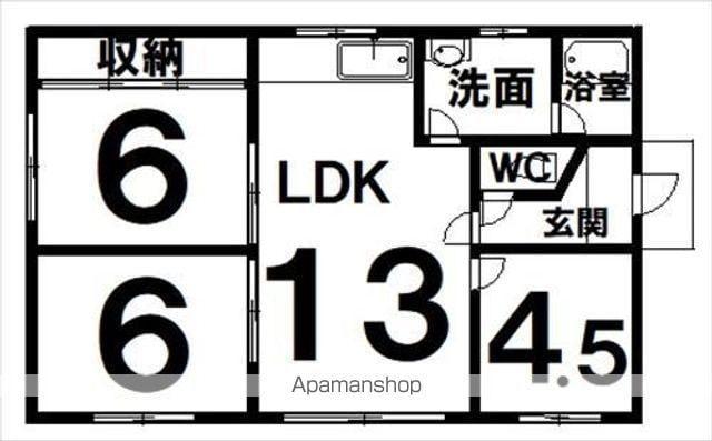 根室本線 芽室駅 徒歩7分 1階建 築40年(3LDK)の間取り写真
