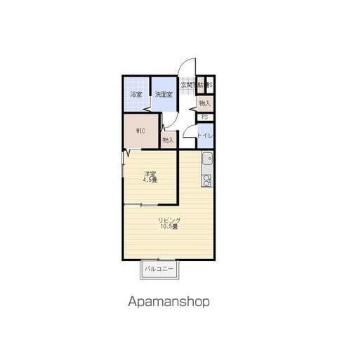 アムールⅡ(1LDK/2階)の間取り写真