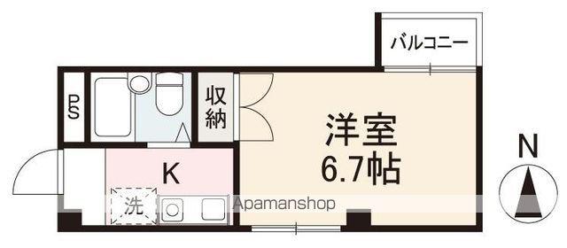 サンハイツ太田(1K/4階)の間取り写真
