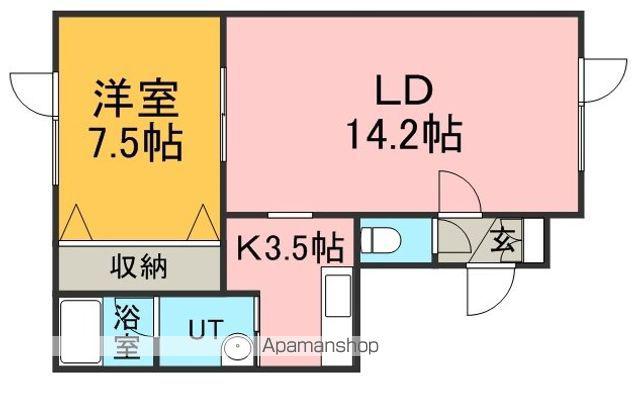 エスポワール(1LDK/3階)の間取り写真