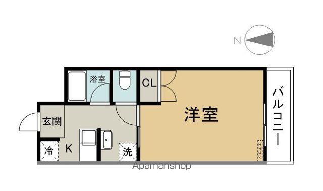 AVANZARE新川西(1K/3階)の間取り写真