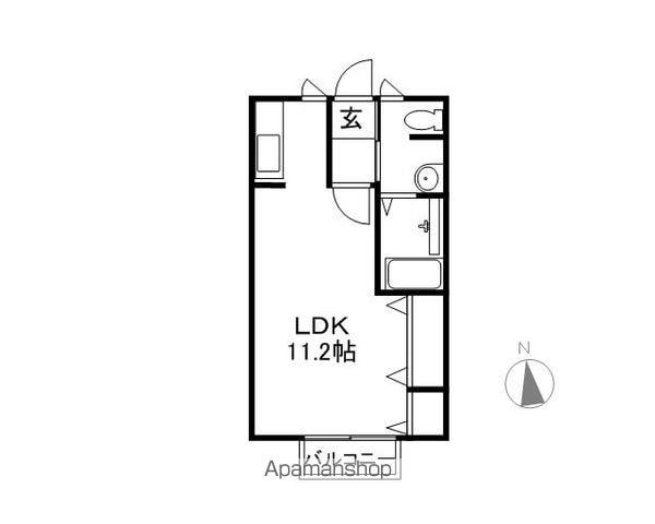センチュリーこくせん(ワンルーム/2階)の間取り写真