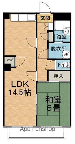 KDマンションAB(1LDK/3階)の間取り写真