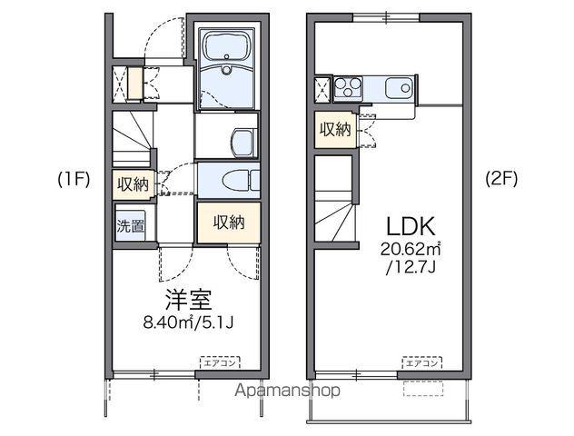 レオネクストたからA(1LDK/1階)の間取り写真