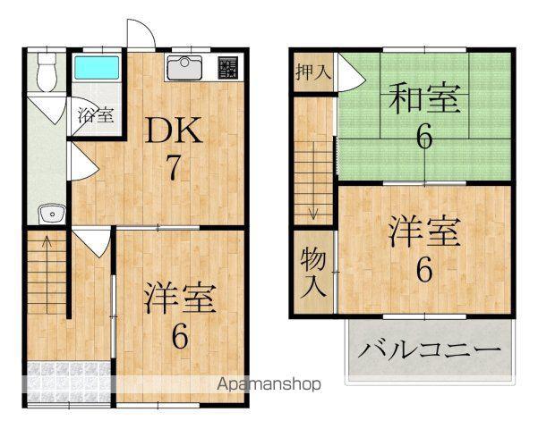 ヨシダハウスB(3DK)の間取り写真