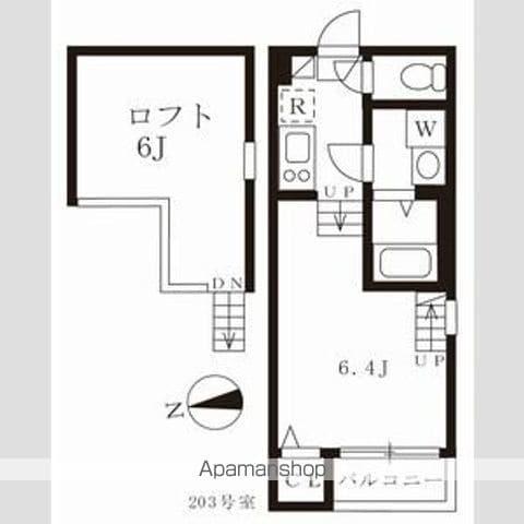 セーナ新道(1K/2階)の間取り写真