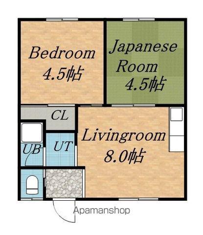 ファイブスターハイツ56(2DK/2階)の間取り写真