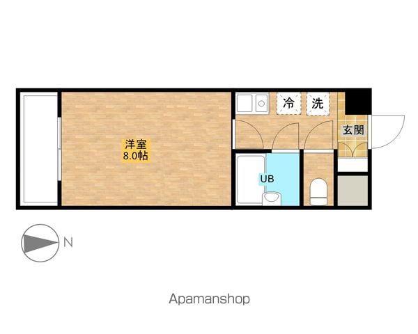 ポラリス(1K/6階)の間取り写真