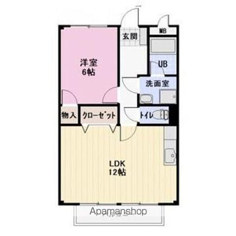 SURPLUS TWO塩原A(1LDK/2階)の間取り写真