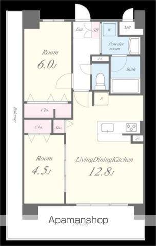 フェリスシエロ堺(2LDK/2階)の間取り写真