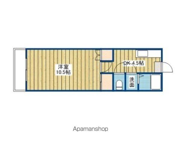 キャッスルエアポート(1DK/6階)の間取り写真