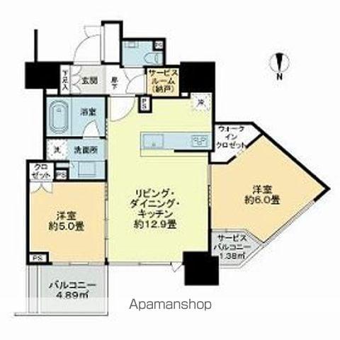 ベイサイドタワー晴海(2SLDK/25階)の間取り写真