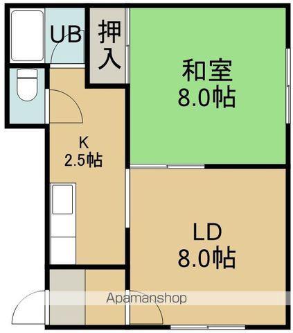 さかゑ荘(1LDK/1階)の間取り写真