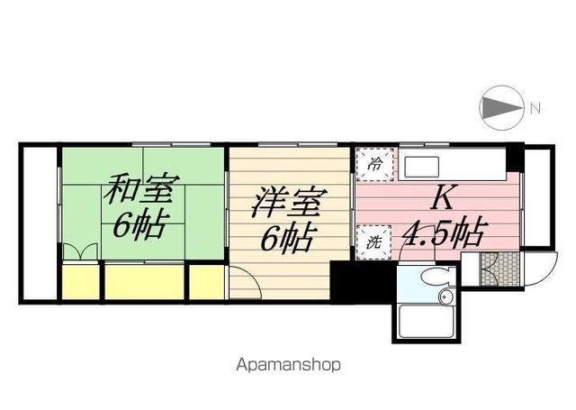 桃林ハイツ(2DK/3階)の間取り写真