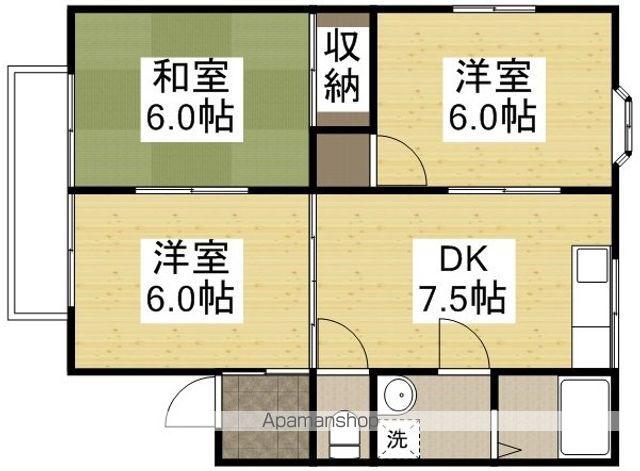 エクセルフラッツⅡ(3DK/1階)の間取り写真