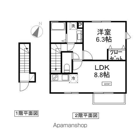 AIR・FOREST Ⅱ(1LDK/2階)の間取り写真