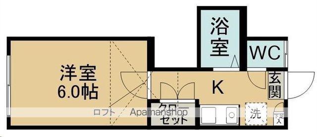 サンヒルズ桜ケ丘(1K/1階)の間取り写真