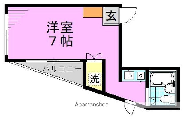 柳コーポ第一(ワンルーム/2階)の間取り写真