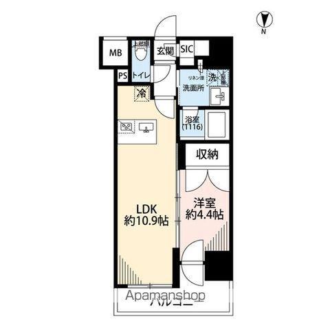プレール・ドゥーク亀戸Ⅵ(1LDK/8階)の間取り写真