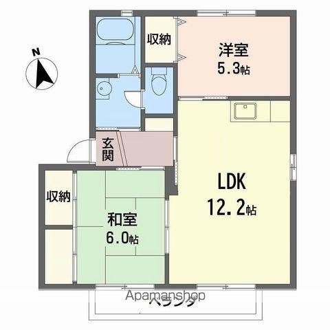 シャーメゾン蒲田A(2LDK/2階)の間取り写真