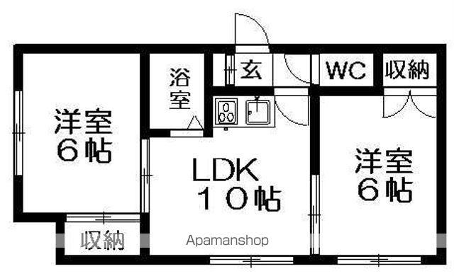 HSハイツ(2LDK/2階)の間取り写真