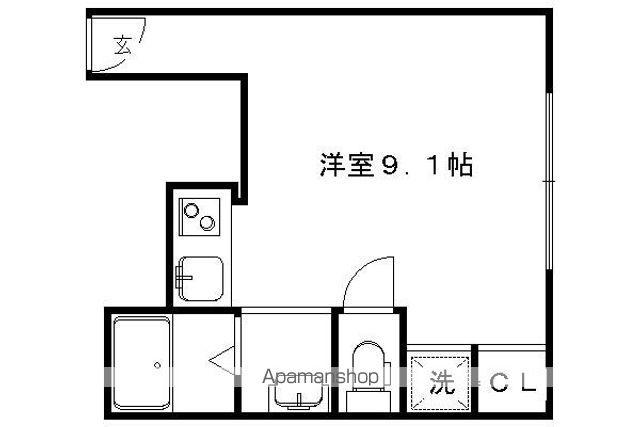 プロムナードハウス(ワンルーム/2階)の間取り写真
