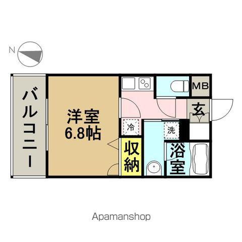 エンクレスト博多MATE(1K/8階)の間取り写真
