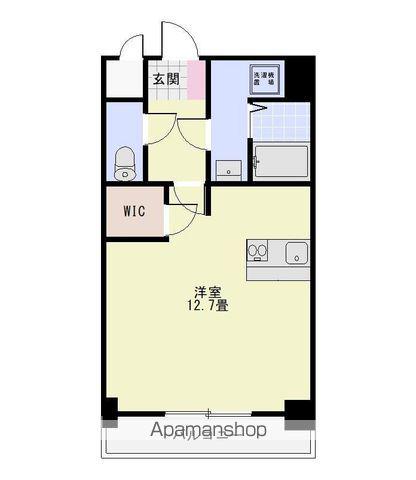 ラ・ビーナスNISHISENBA(ワンルーム/7階)の間取り写真