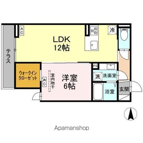 セレスティア中野上高田(1LDK/1階)の間取り写真