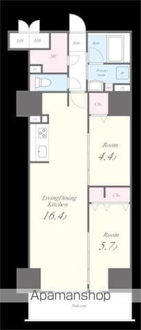 スターズスクエア浦和美園(2LDK/5階)の間取り写真