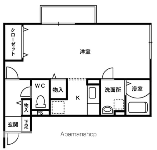 センチュリオンA(1K/1階)の間取り写真