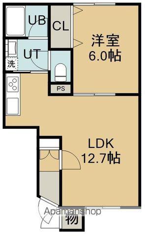 ベルフィールド(1LDK/1階)の間取り写真