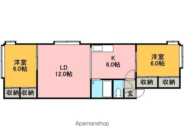 メゾンジュール(2LDK/1階)の間取り写真