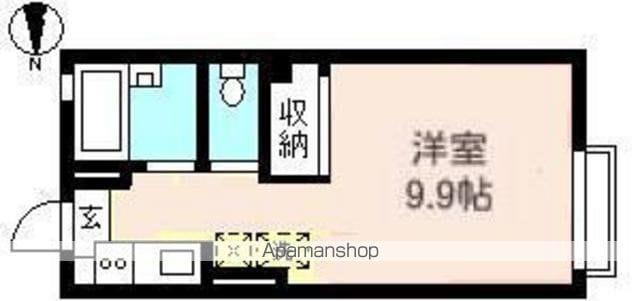 クオーレ玉川学園Ⅱ(ワンルーム/2階)の間取り写真