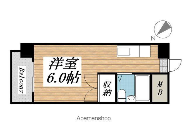 ロワール・イン・下到津(ワンルーム/3階)の間取り写真