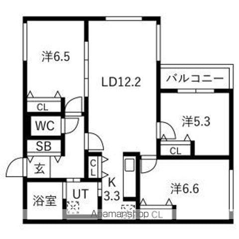 HOROHIRA BRIDGE RESIDENCE(3LDK/4階)の間取り写真