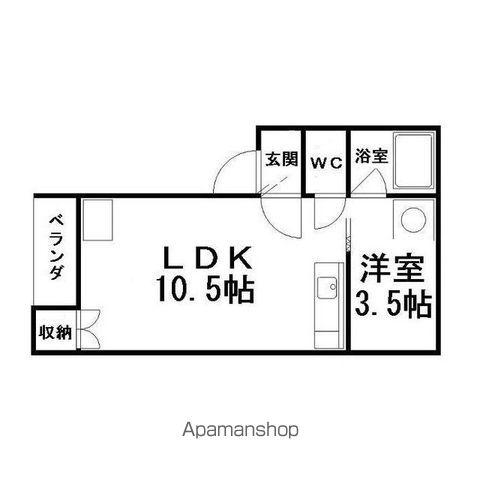 中ノ島センターパーク6番館(1LDK/1階)の間取り写真