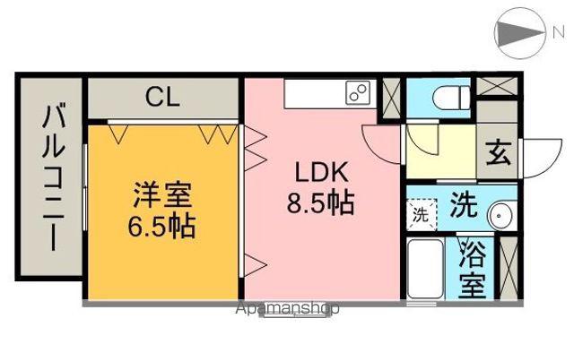 フェリーチェ(1LDK/4階)の間取り写真