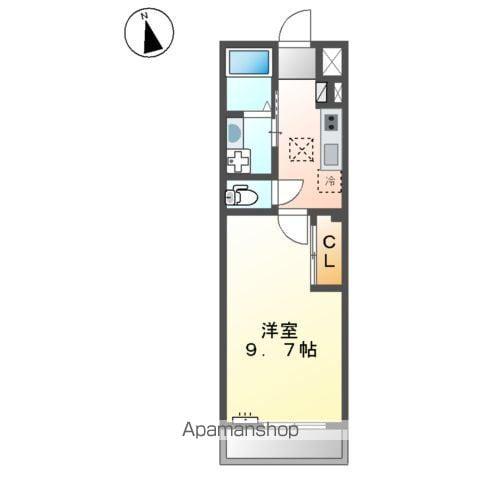 ヴィラージュ(1K/1階)の間取り写真