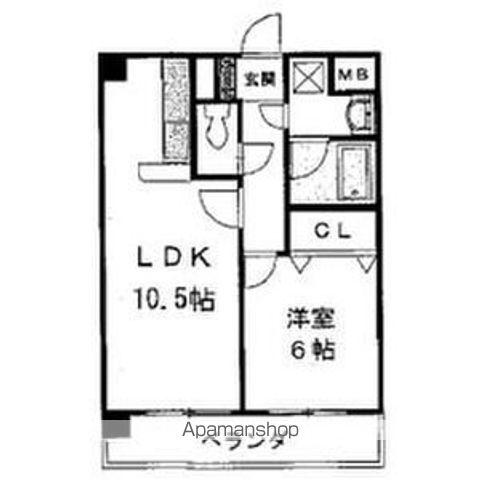 ルーチェ庄内緑地(1LDK/3階)の間取り写真