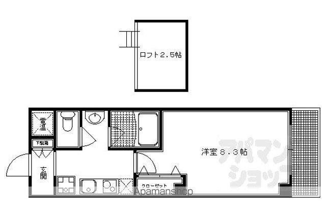 RESIDENCE紫翠(1K/5階)の間取り写真