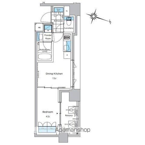 ルフォンプログレ神田プレミア(1DK/3階)の間取り写真