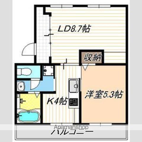 メゾン冨田(1LDK/1階)の間取り写真