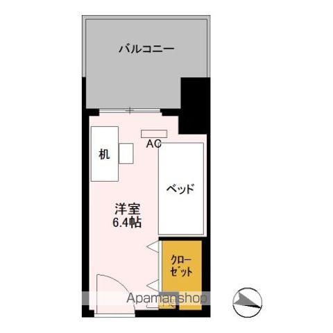 ロイヤルパークスER万代 SHARE万代(ワンルーム/2階)の間取り写真