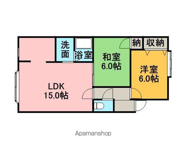 ザ・スペイジーB(2LDK/1階)の間取り写真